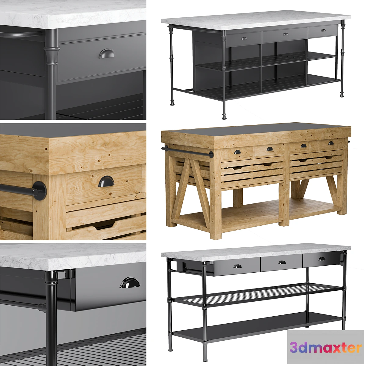 657523 - Kitchen Islands Set 1