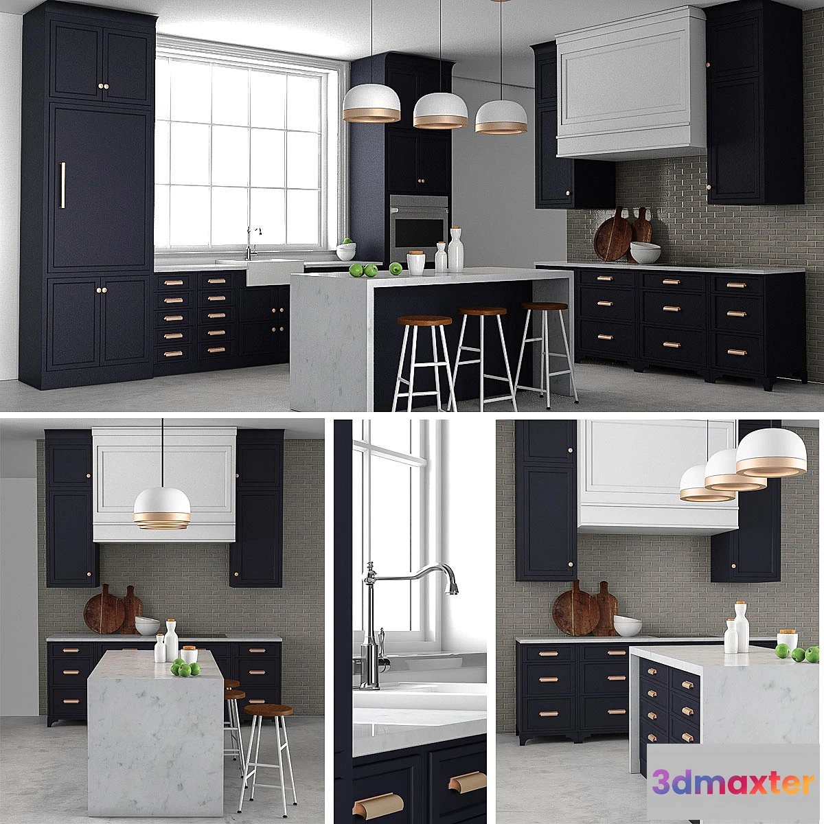 657543 - Customized navy kitchen