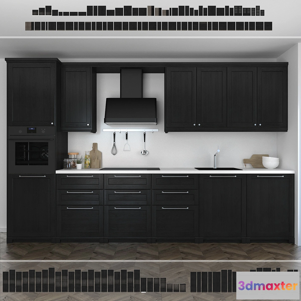 657547 - Kitchen Ikea Lerhuttan _ Lerhyttan (black stain).