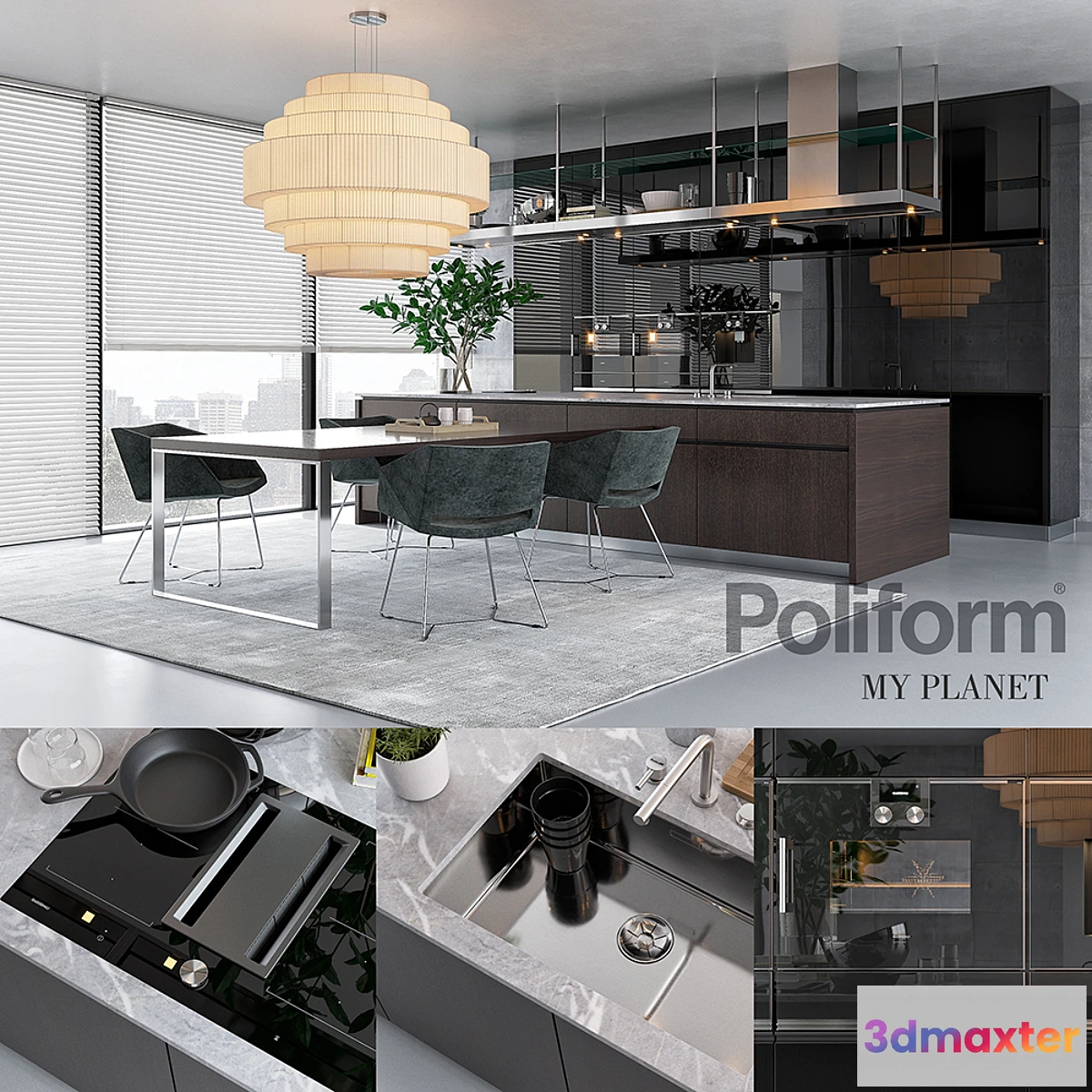 665283 - Kitchen Poliform Varenna My Planet (vray GGX corona PBR)
