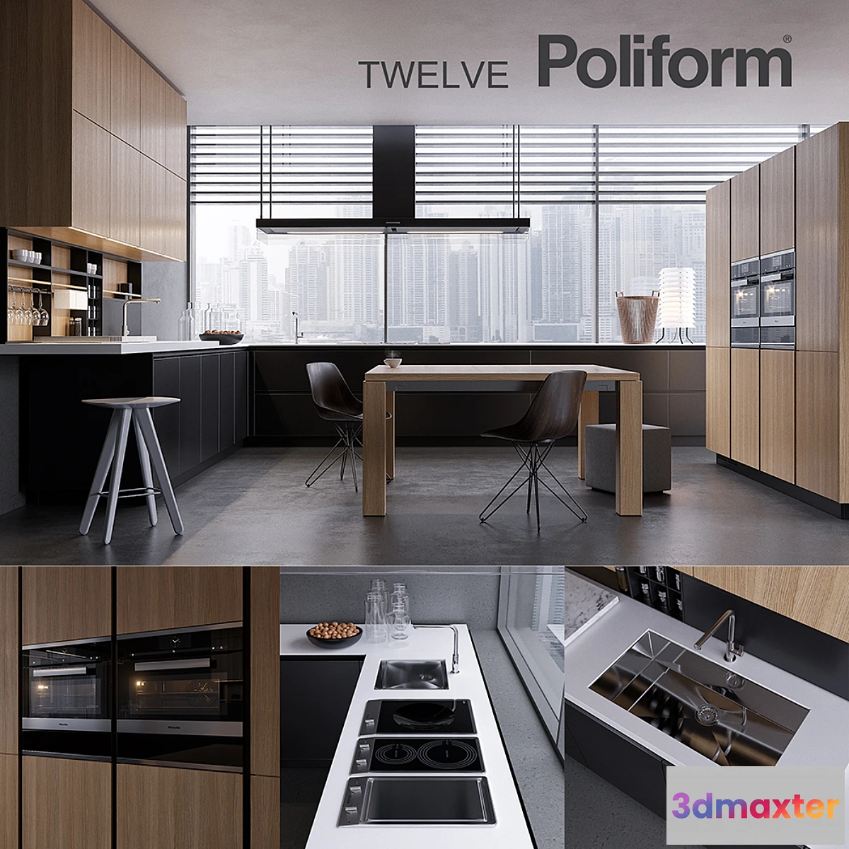 669589 - Kitchen Poliform Varenna Twelve 2 (vray GGX corona PBR) - No.2
