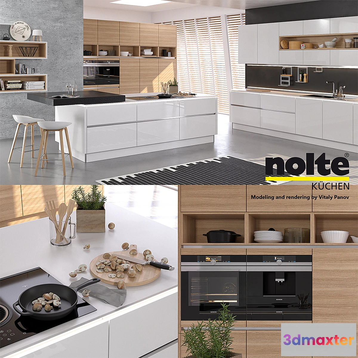 669733 - Kitchen NOLTE Nova Lack (vray GGX corona PBR) - No.2