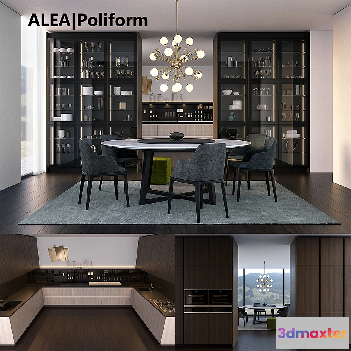 674521 - Kitchen Poliform Varenna Alea 2 (vray GGX corona PBR) - No.2