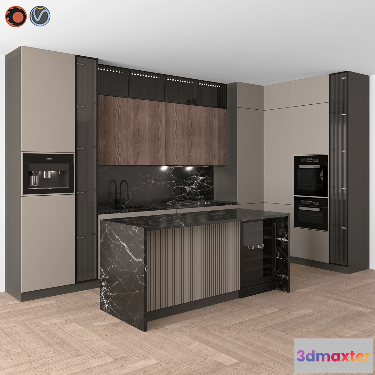 712146 - Kitchen Modern 16 (Corner Kitchen)