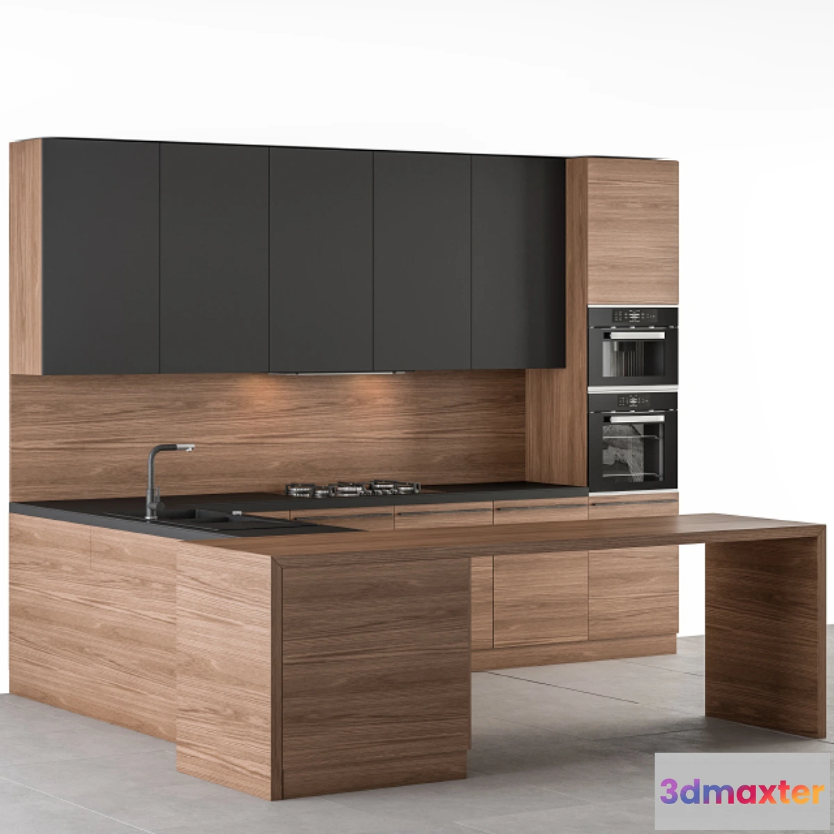 712250 - Kitchen Modern - Wooden and Black 59