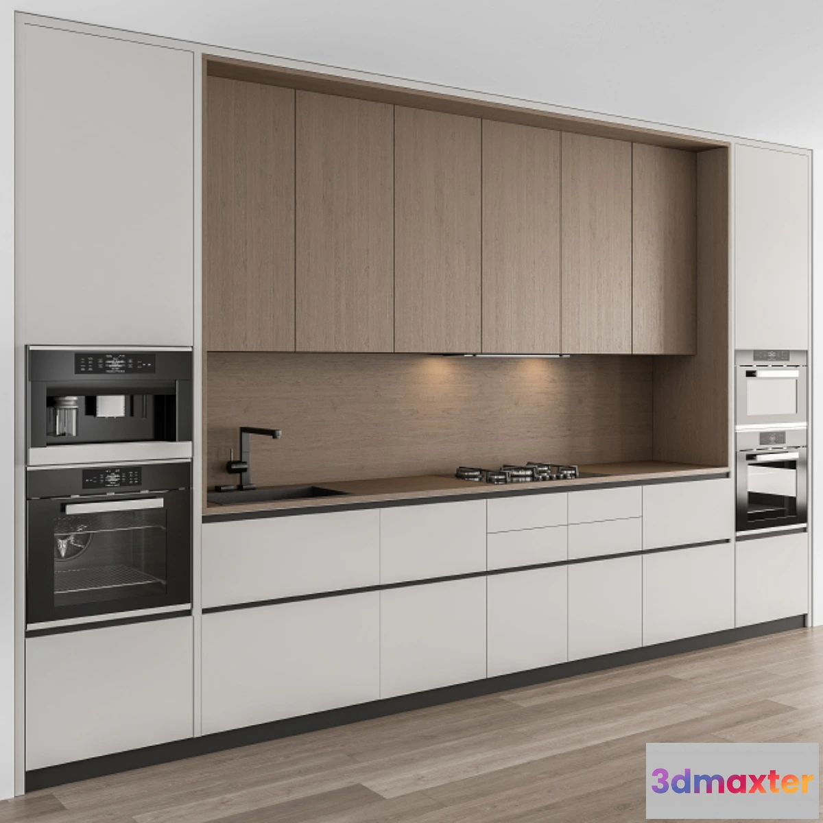 774861 - Kitchen Modern - White and Wood Cabinets 75