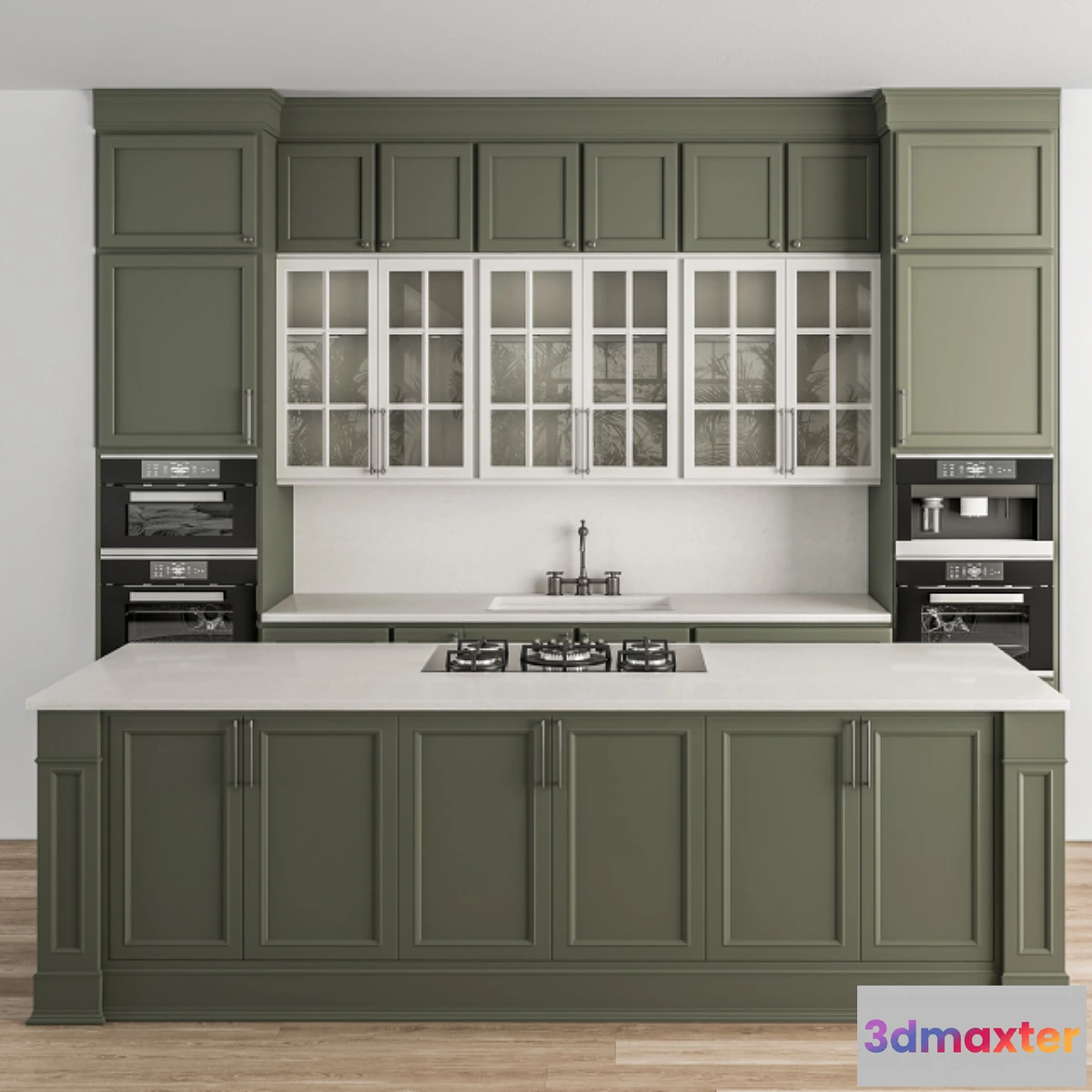 774929 - Kitchen Neo Classic Green and White - Set 36