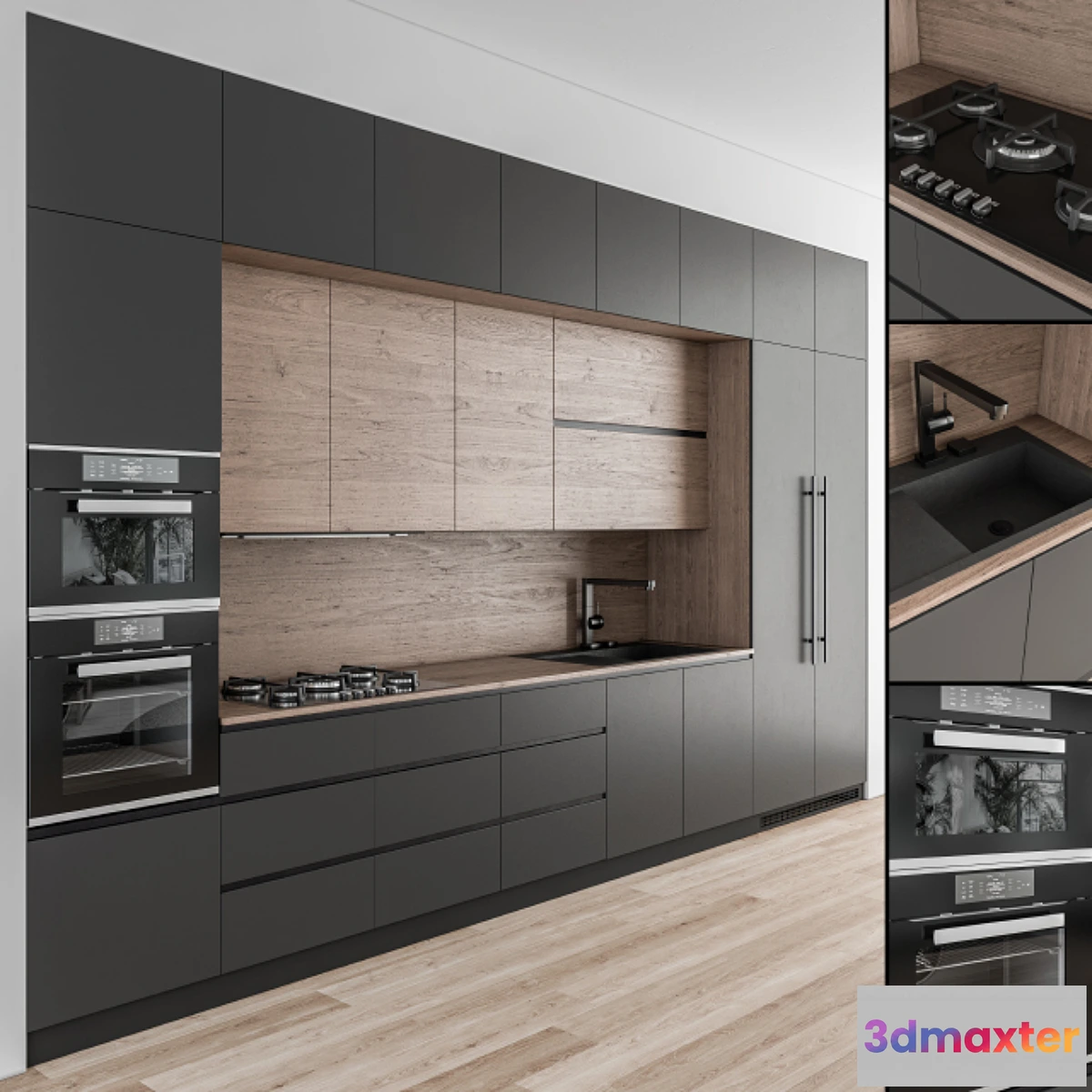 774997 - Kitchen Modern - Wood and Black 49