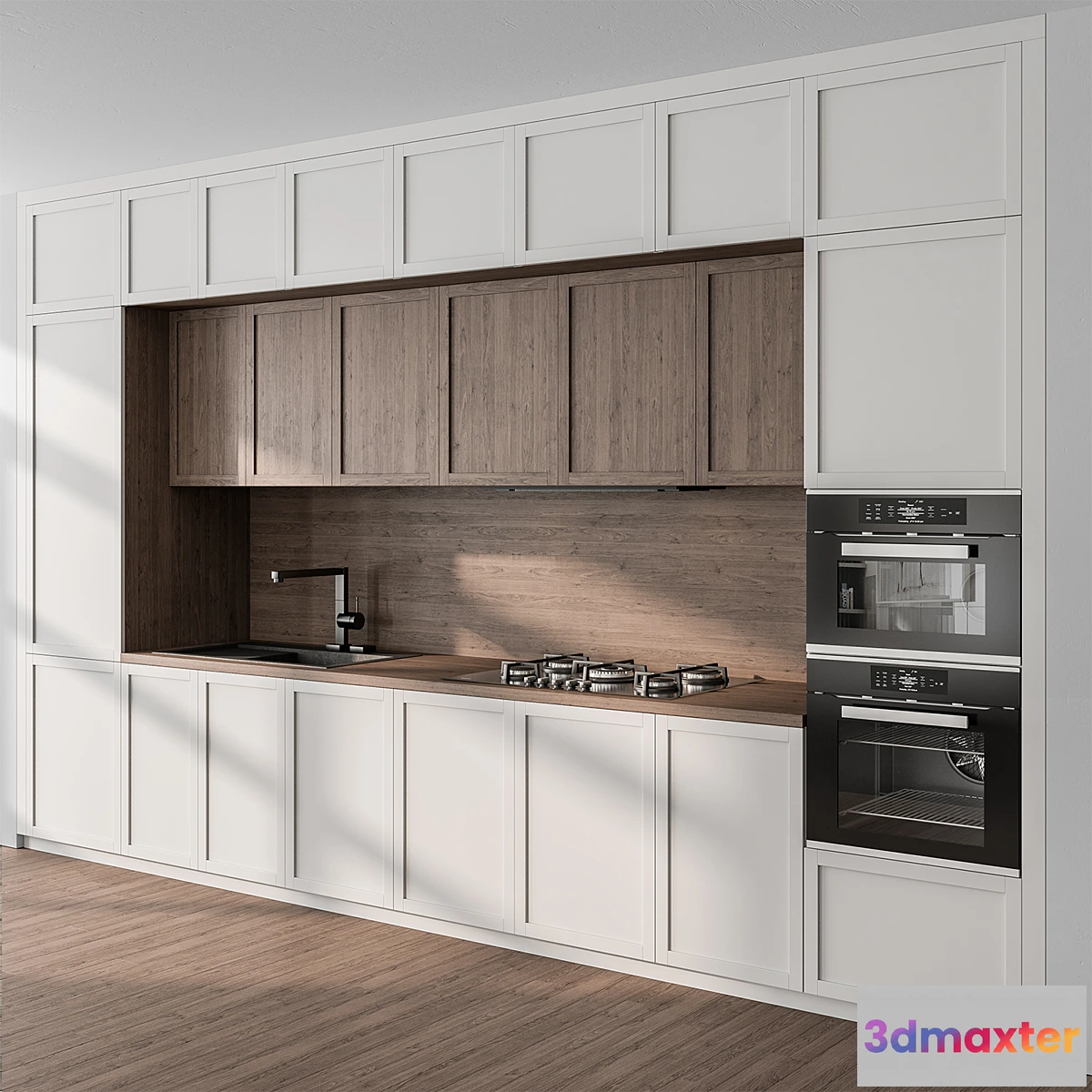 775189 - Kitchen Modern - White and Wood 62 - No.2