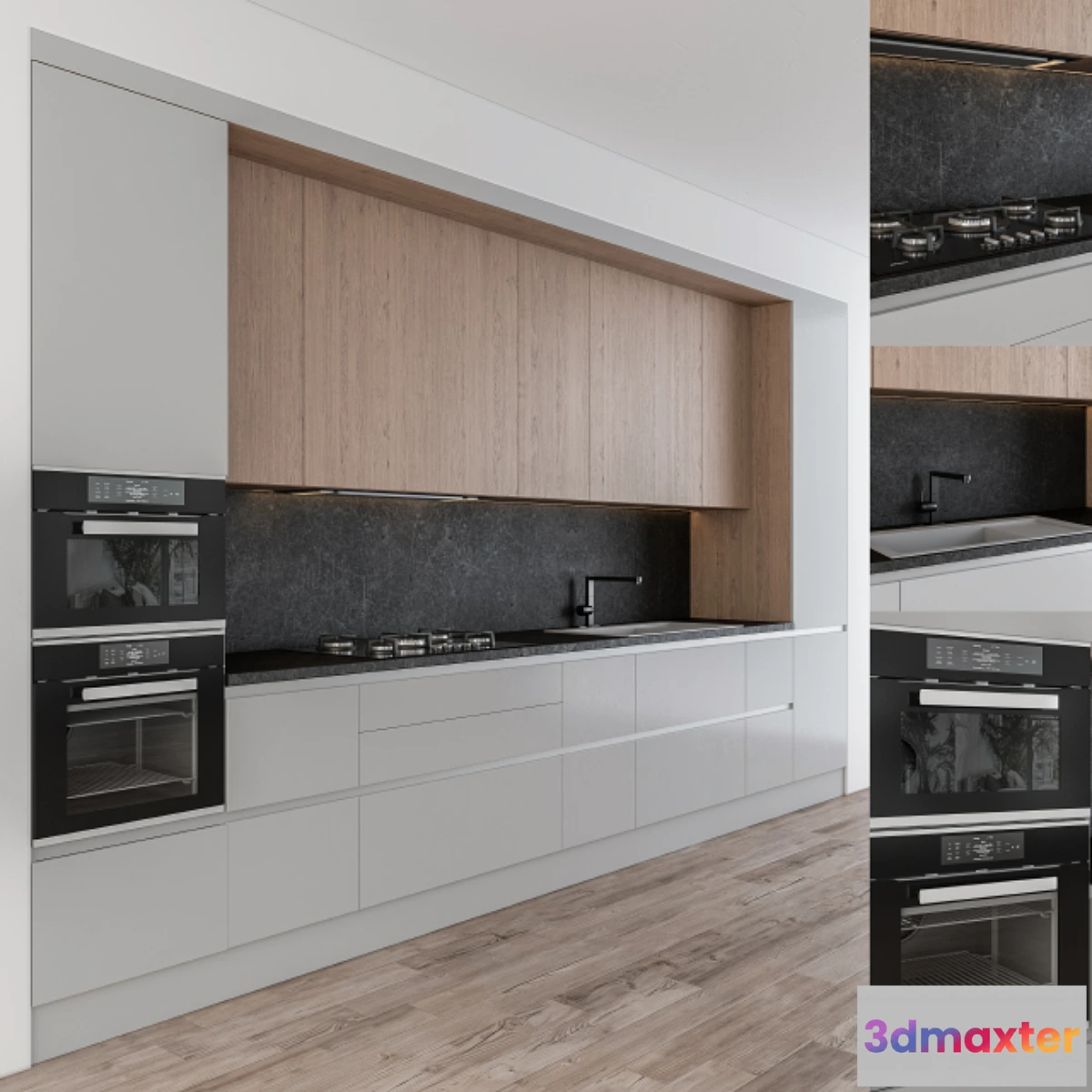 775365 - Kitchen Modern - Gray and Wood 24