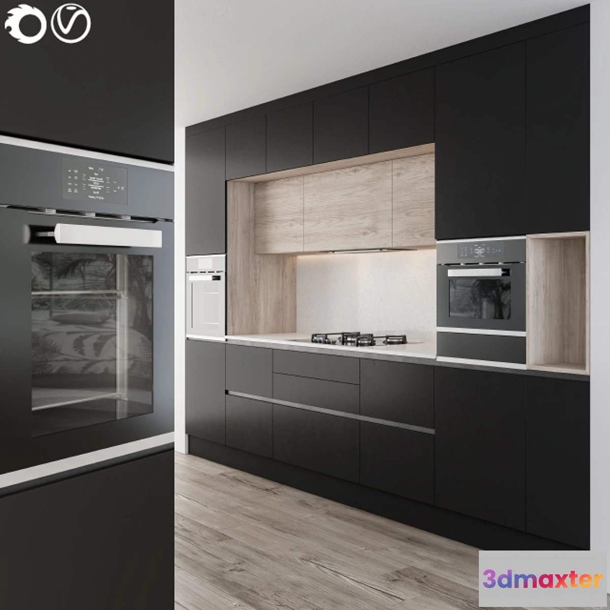 775577 - Modern kitchen black