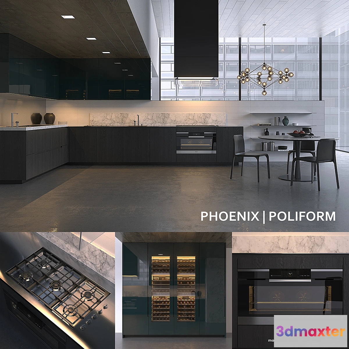 788570 - Kitchen Poliform Varenna Phoenix 3 (vray corona) - No.3