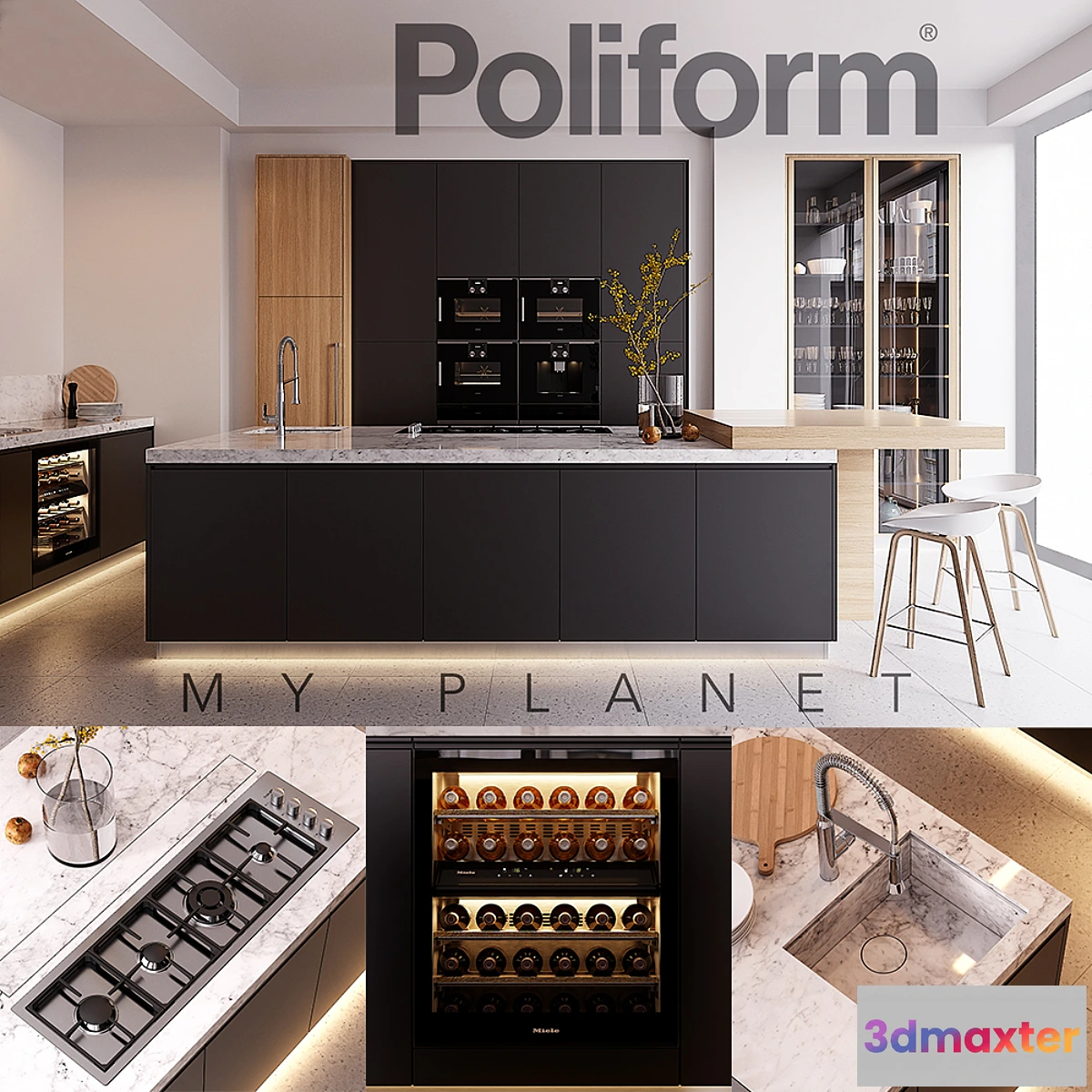 788690 - Kitchen Poliform Varenna My Planet 4 (vray GGX corona PBR) - No.3
