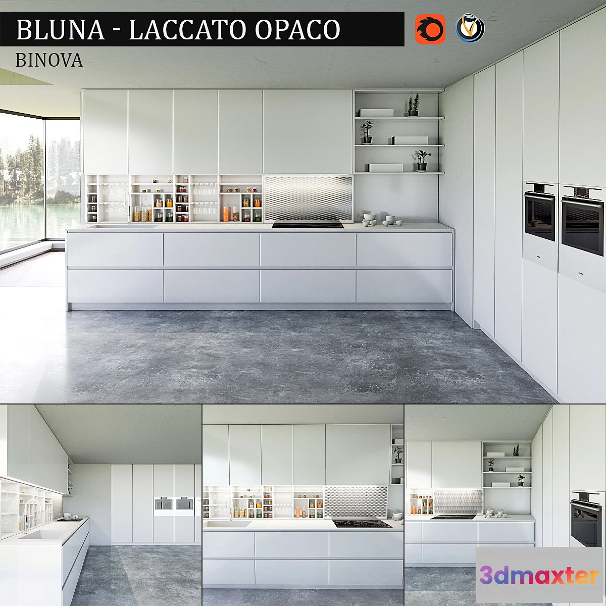 899824 - Kitchen Bluna Laccato Opaco - No.2