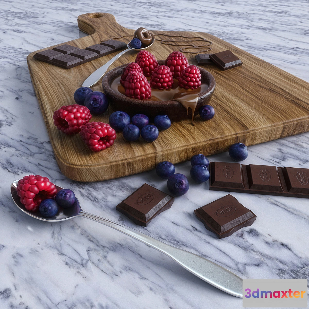 1289844 - Raspberry and chocolate 3D Max