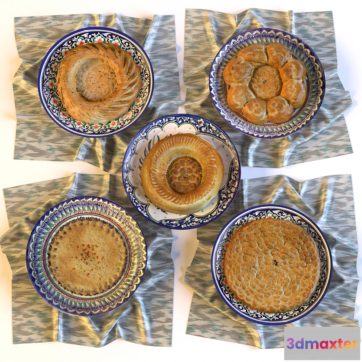 1297116 - Eastern Bread (Uzbek Flat Cakes) 3D Max