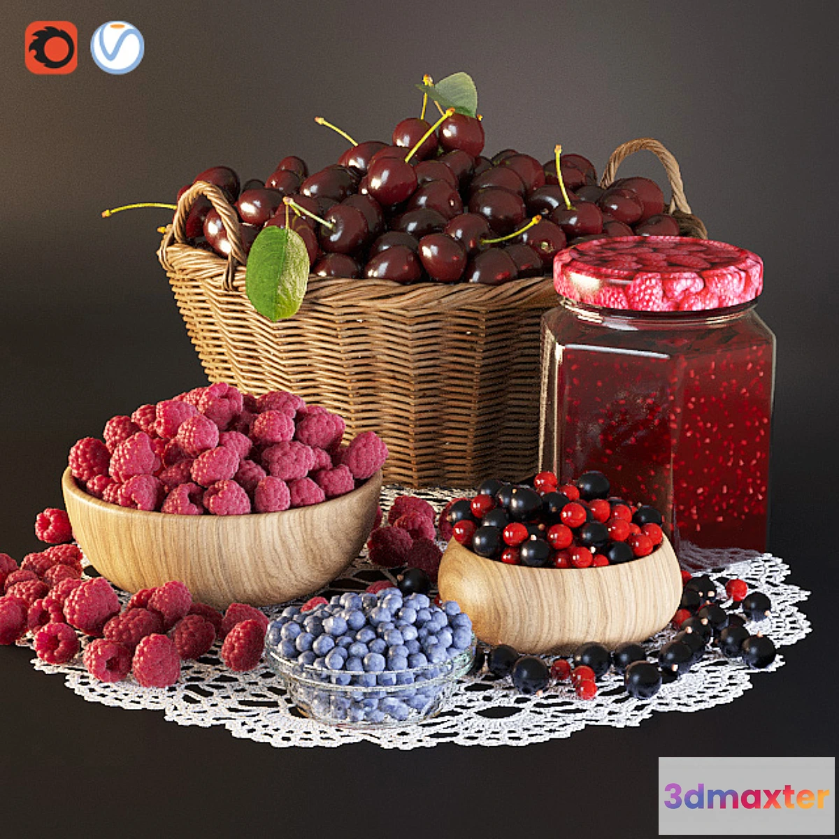 1297362 - Berry set - No.2 3D Max