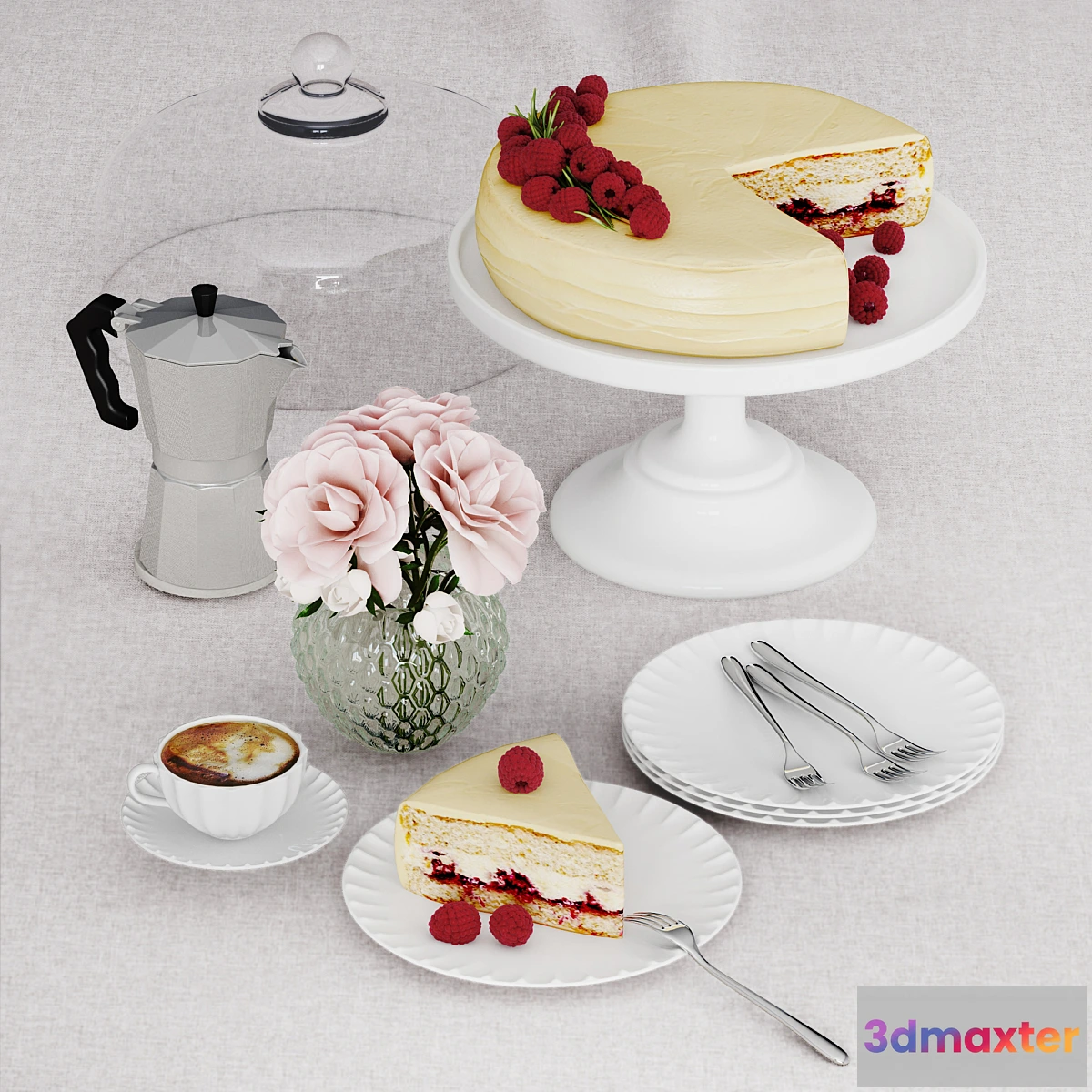 1299372 - Raspberry cake 3D Max