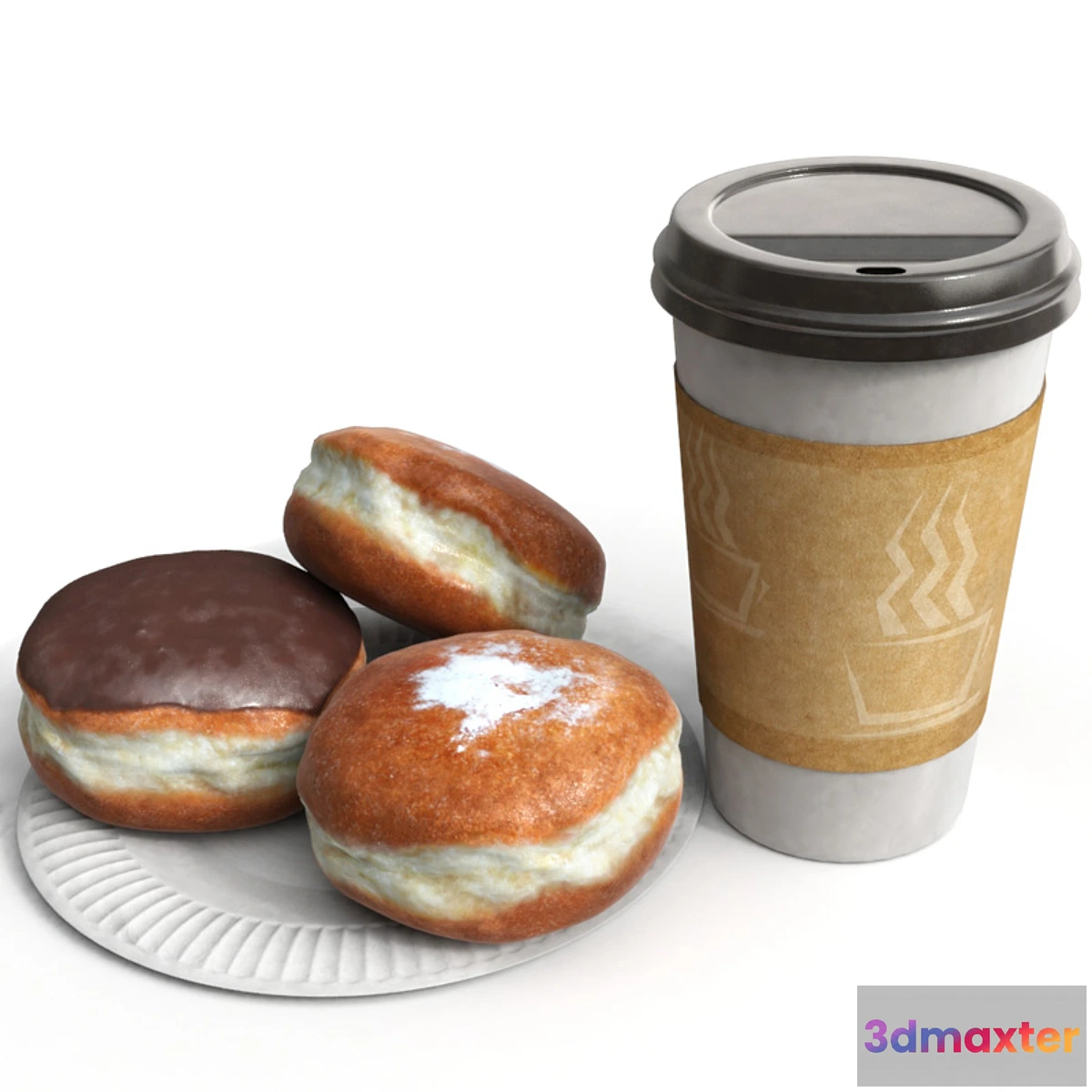 1299542 - Coffee and buns 3D Max