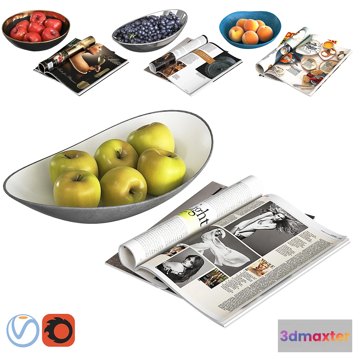 1304253 - Fruit Bowls 3D Max