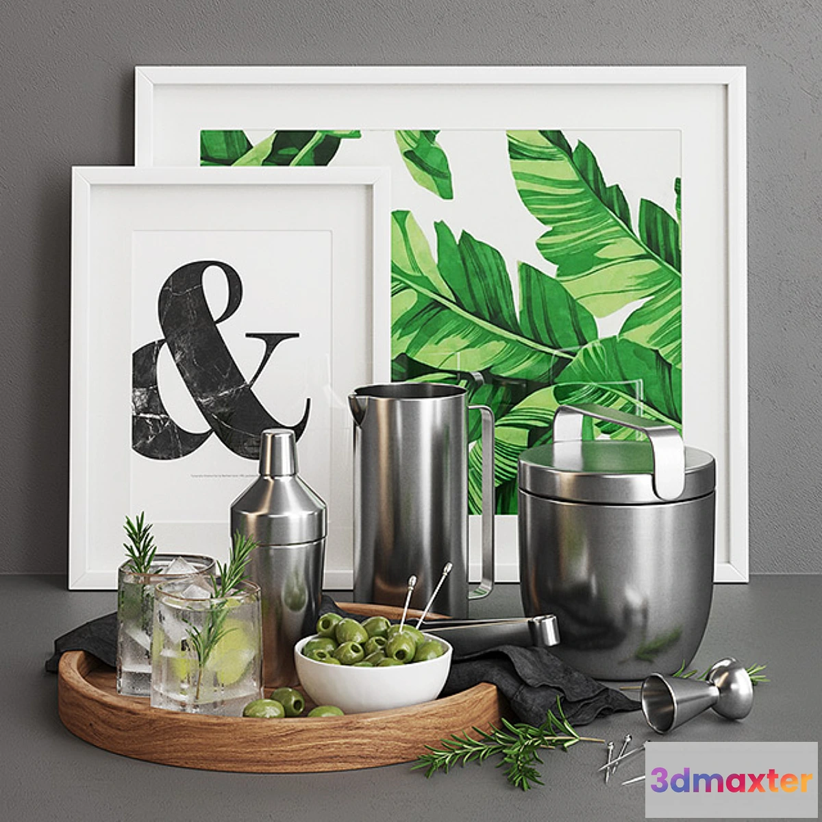 1307100 - Carter cocktail set 3D Max