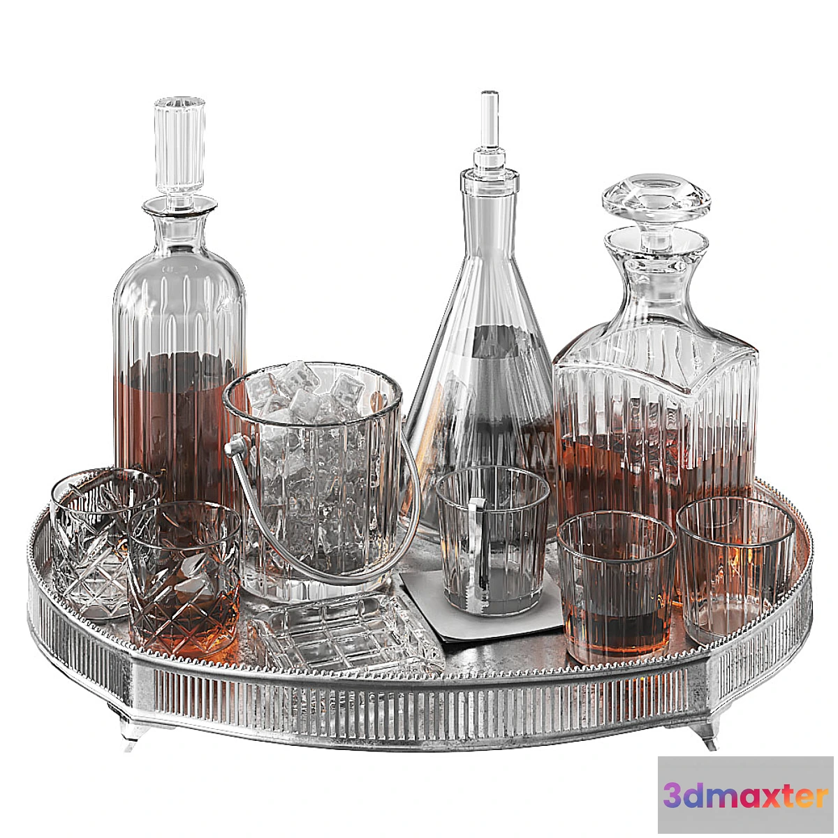 1312372 - Classic Home Bar Glassware 3D Max