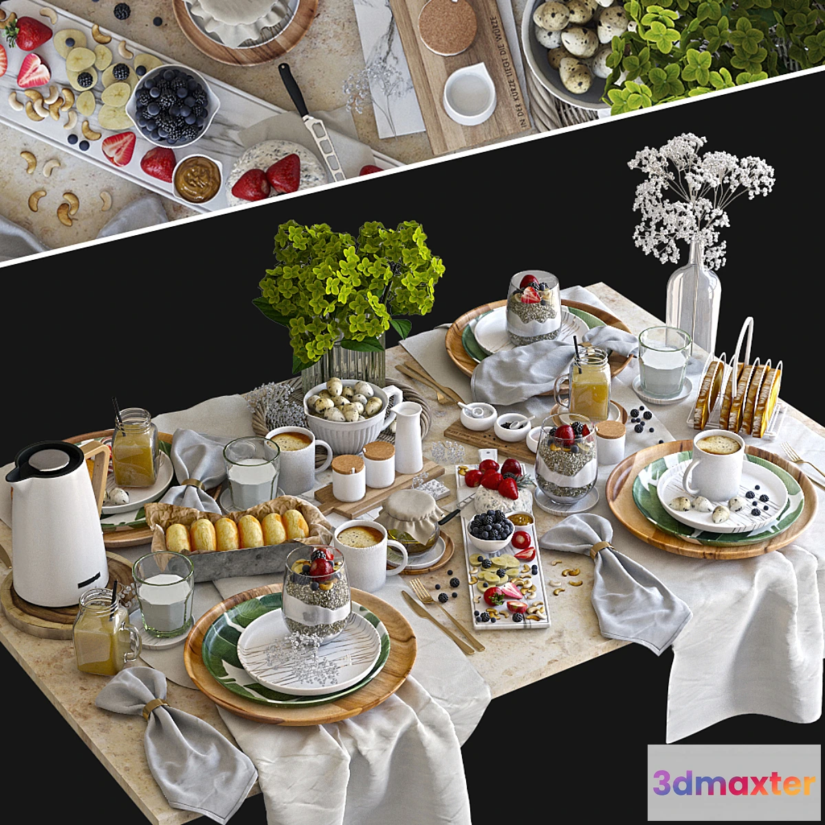 1313215 - Table setting 37. Breakfast - 4. V-ray 3D Max