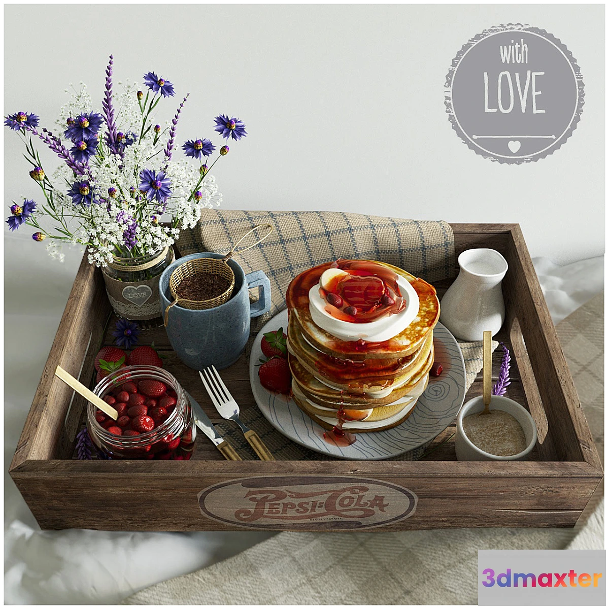 1313599 - Breakfast with love 3D Max