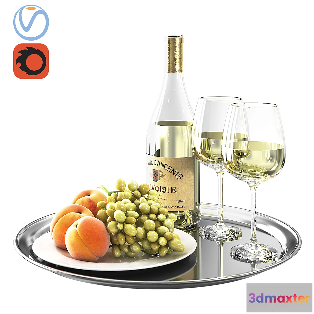 1319180 - White Wine 3D Max
