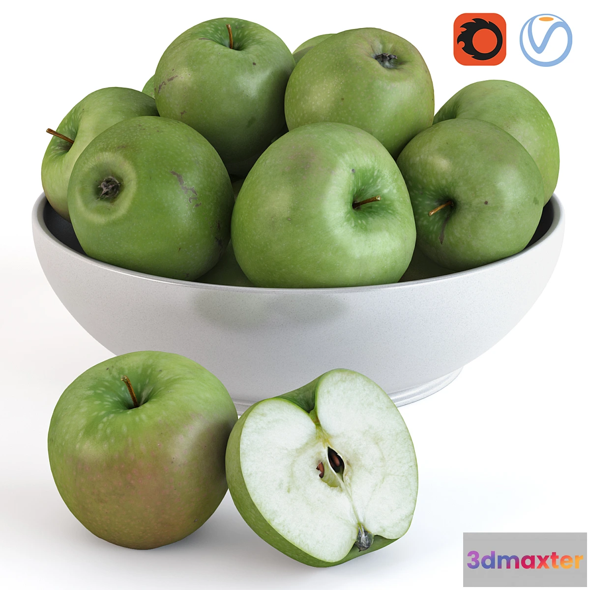 1321572 - Apples (set-2) 3D Max