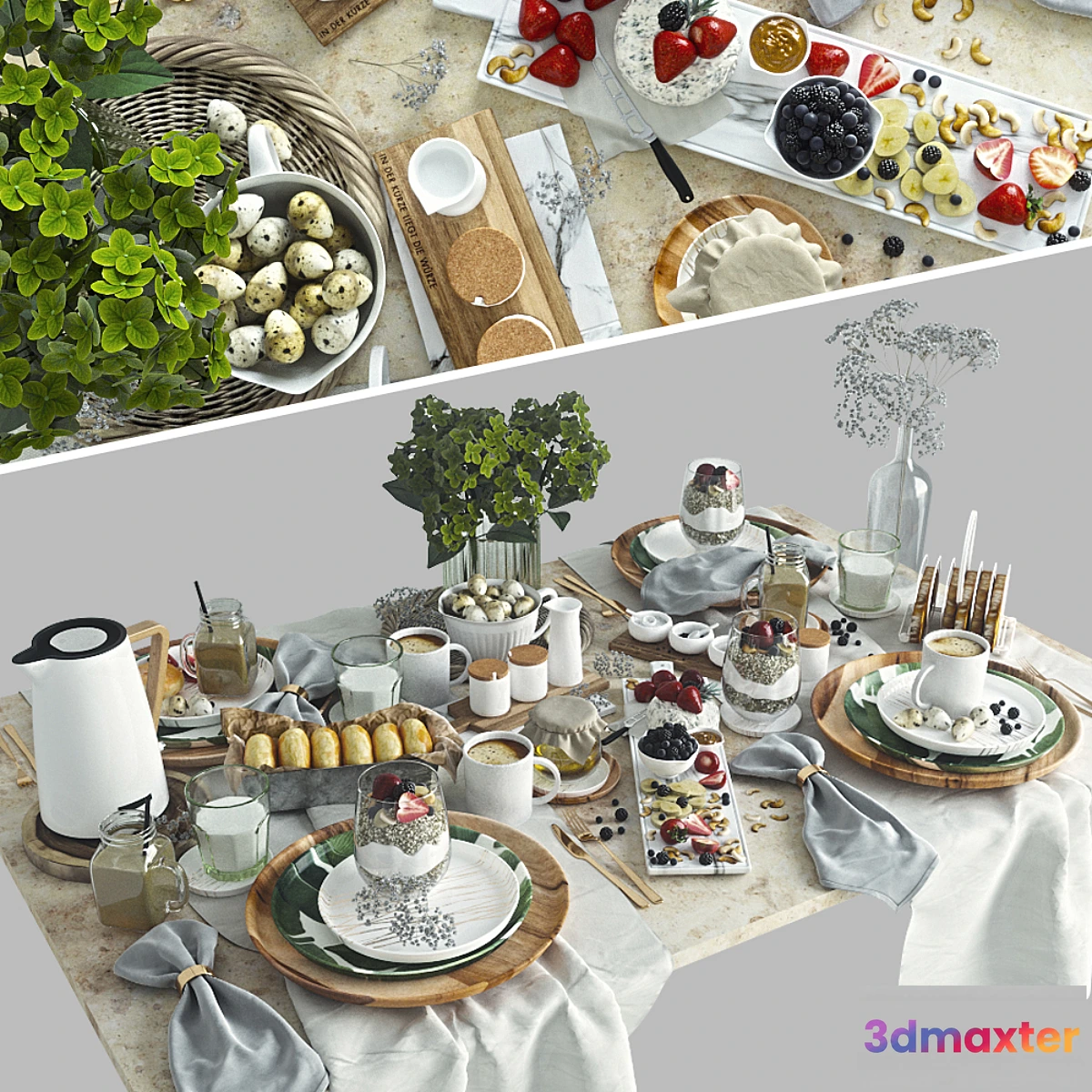 1323017 - Table setting 37. Breakfast - 4. Corona 3D Max