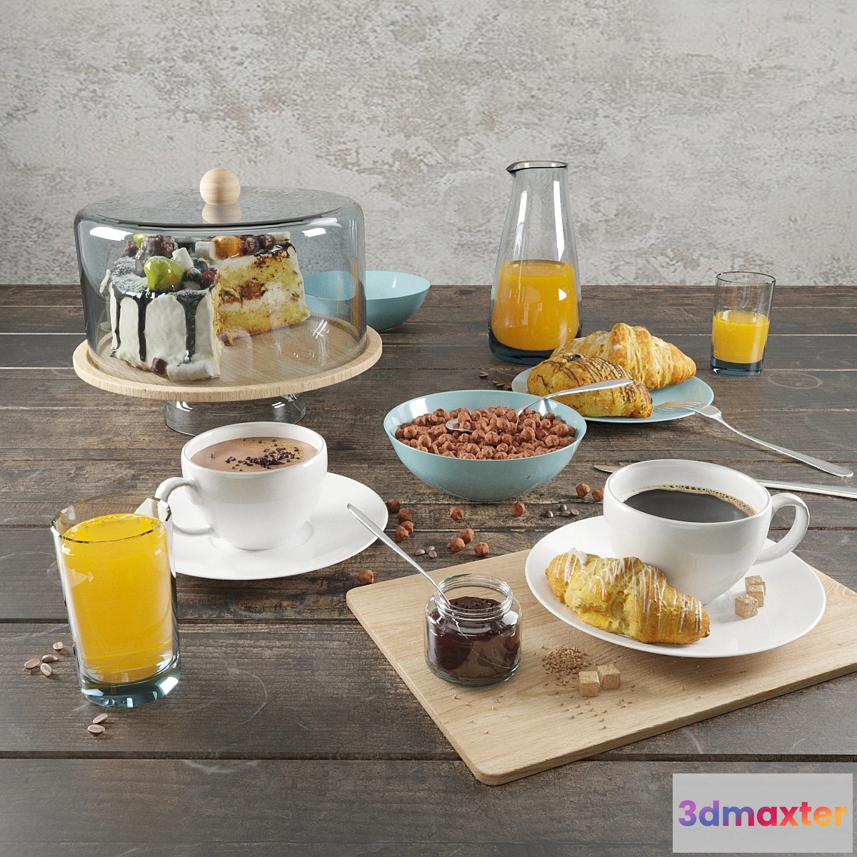 1331478 - Breakfast set 3D Max