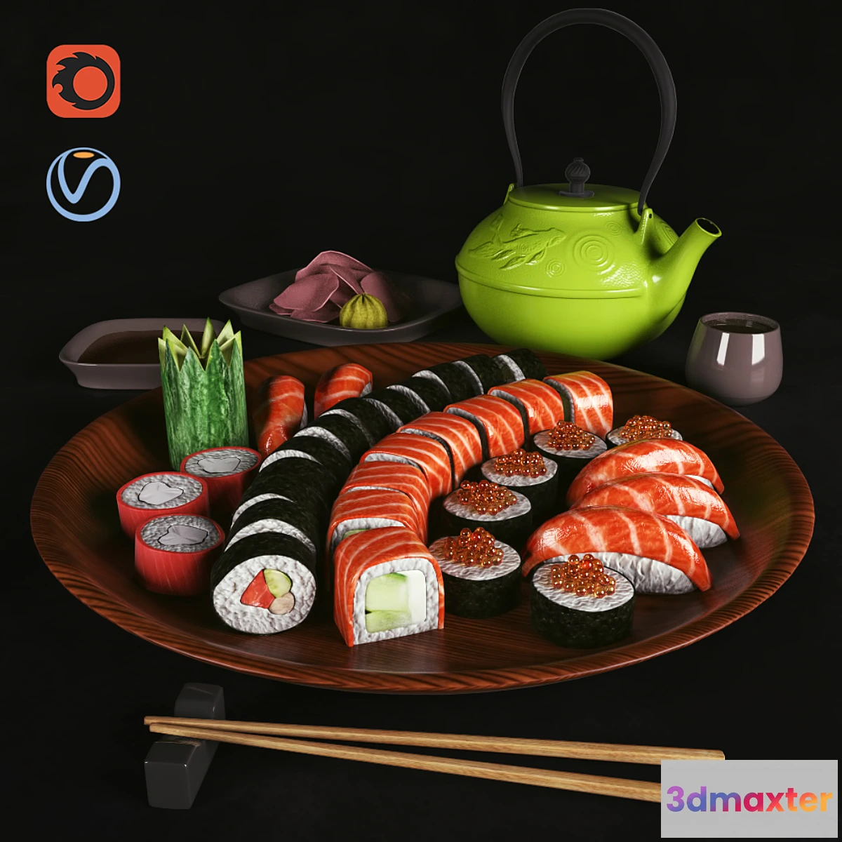 1332167 - Sushi Set - No.2 3D Max