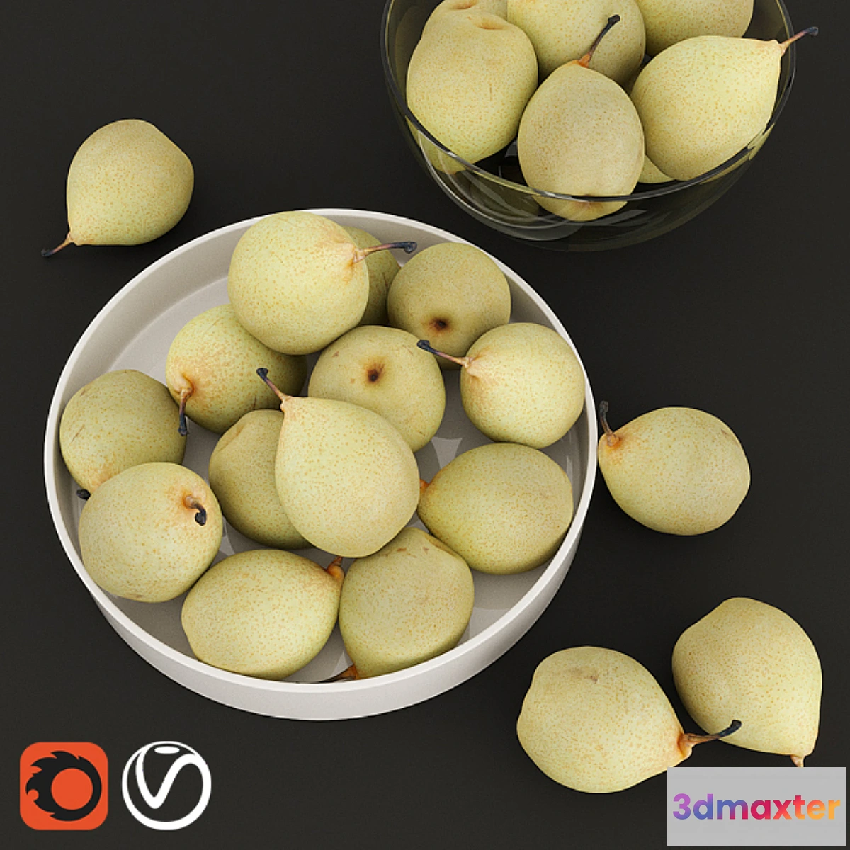 1336596 - HD Realistic Japanese Pears 3D Max