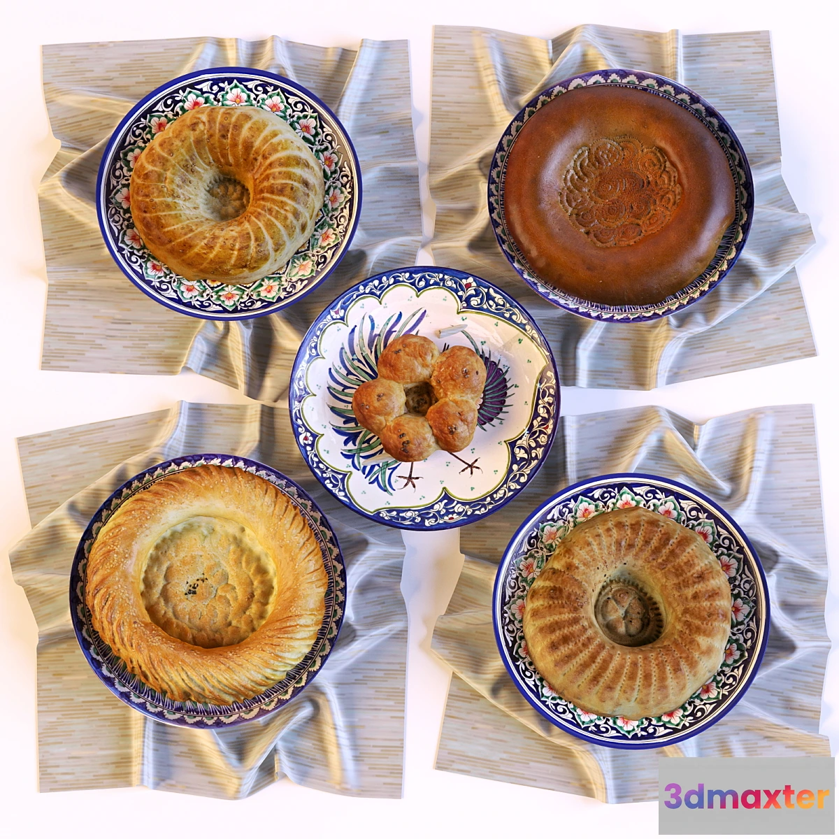 1342109 - East Bread (Uzbek Flat Cakes) 3D Max