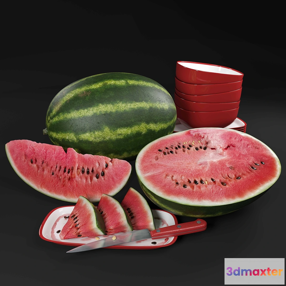 1348306 - Watermelon set 3D Max