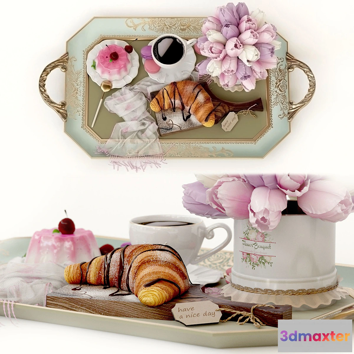 1349154 - Decorative set - Have a nice day 3D Max