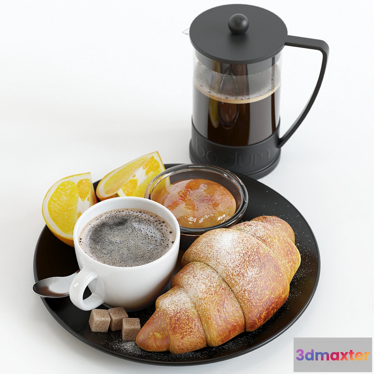 1351625 - croissant and oranges - No.3 3D Max