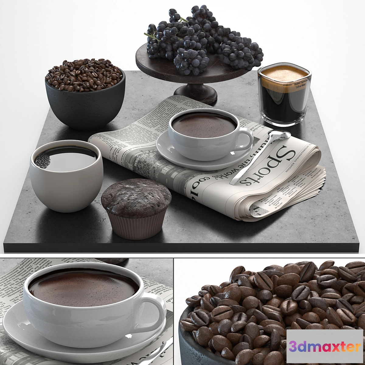 1352380 - coffee set 3D Max