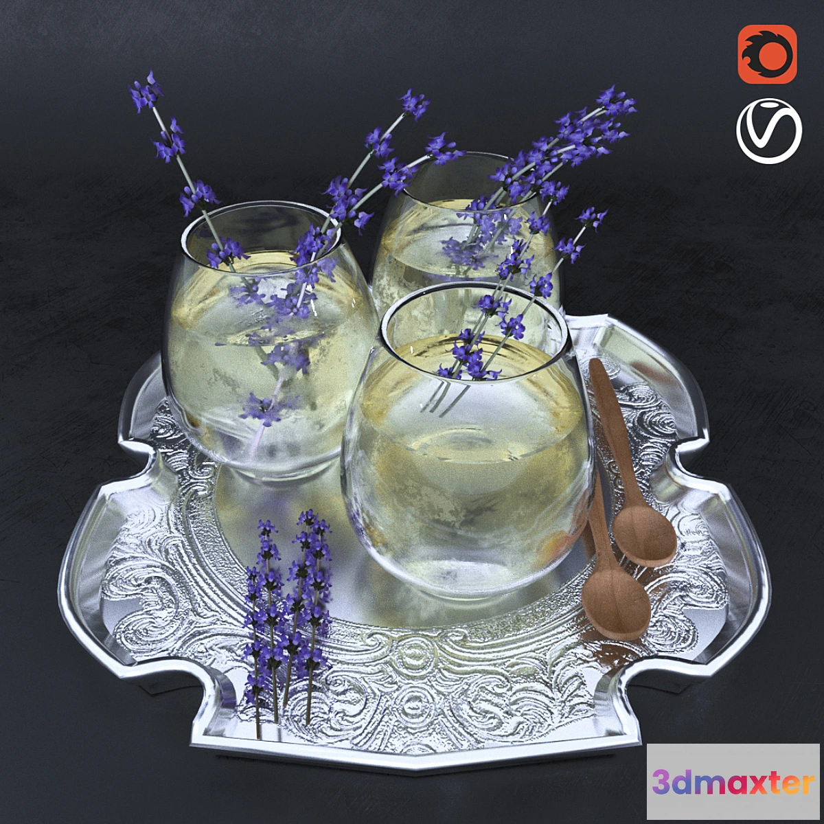 1405756 - Lavender cocktail 3D Max