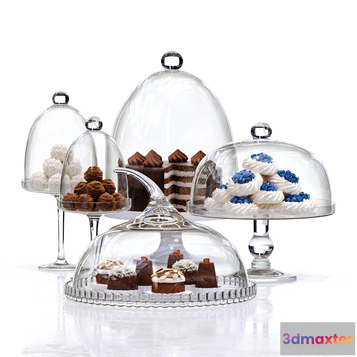 1408178 - Cake Holders & Covers Set # 2 3D Max