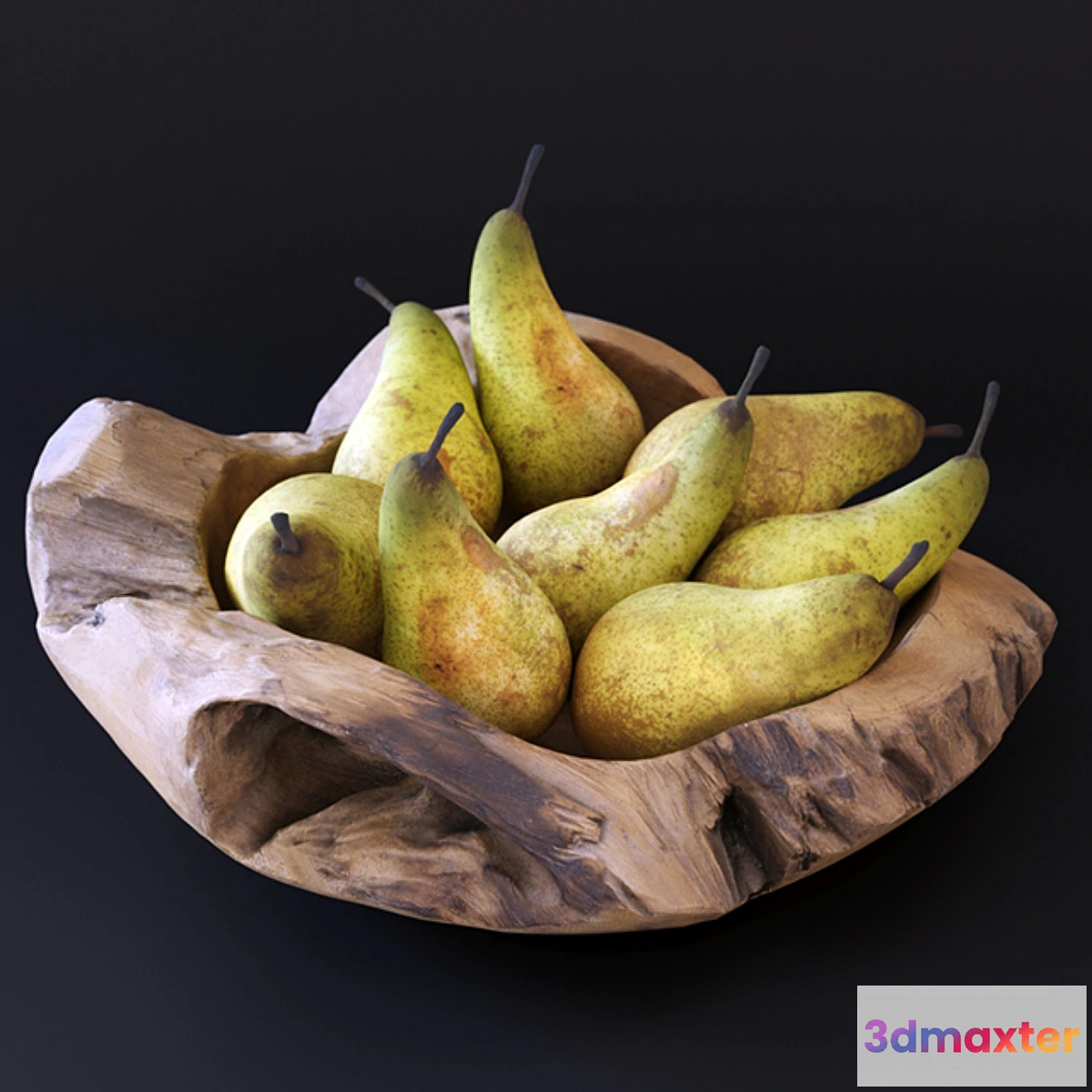 1408516 - Decorative dish with pears 3D Max
