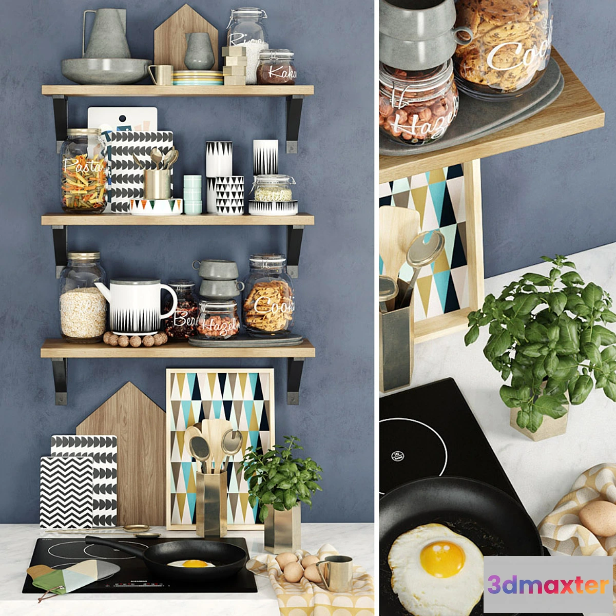 1409552 - Kitchen set FERM LIVING 3D Max