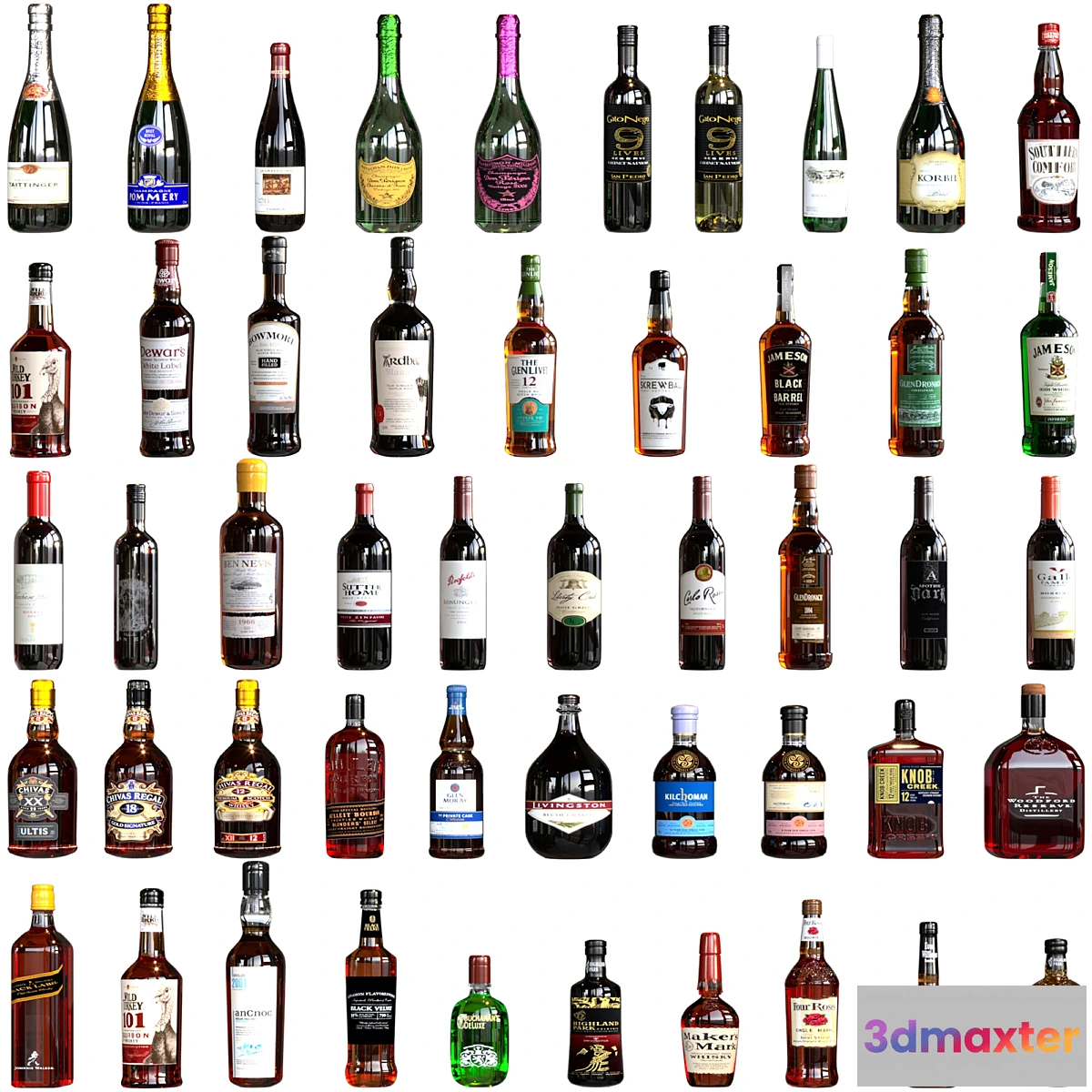 1417284 - 50 BOTTLES COLLECTION NO9 3D Max