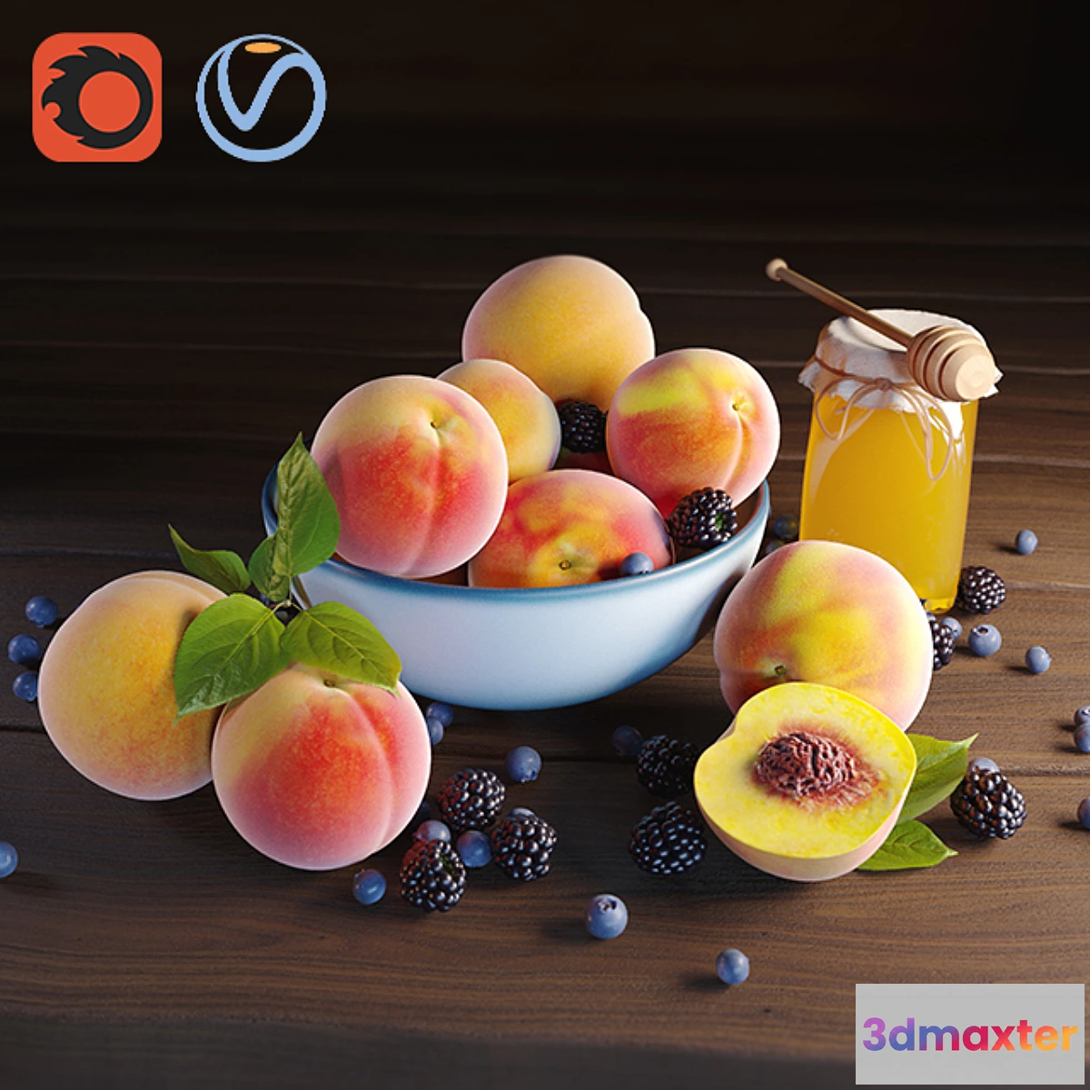 1419452 - peaches 3D Max