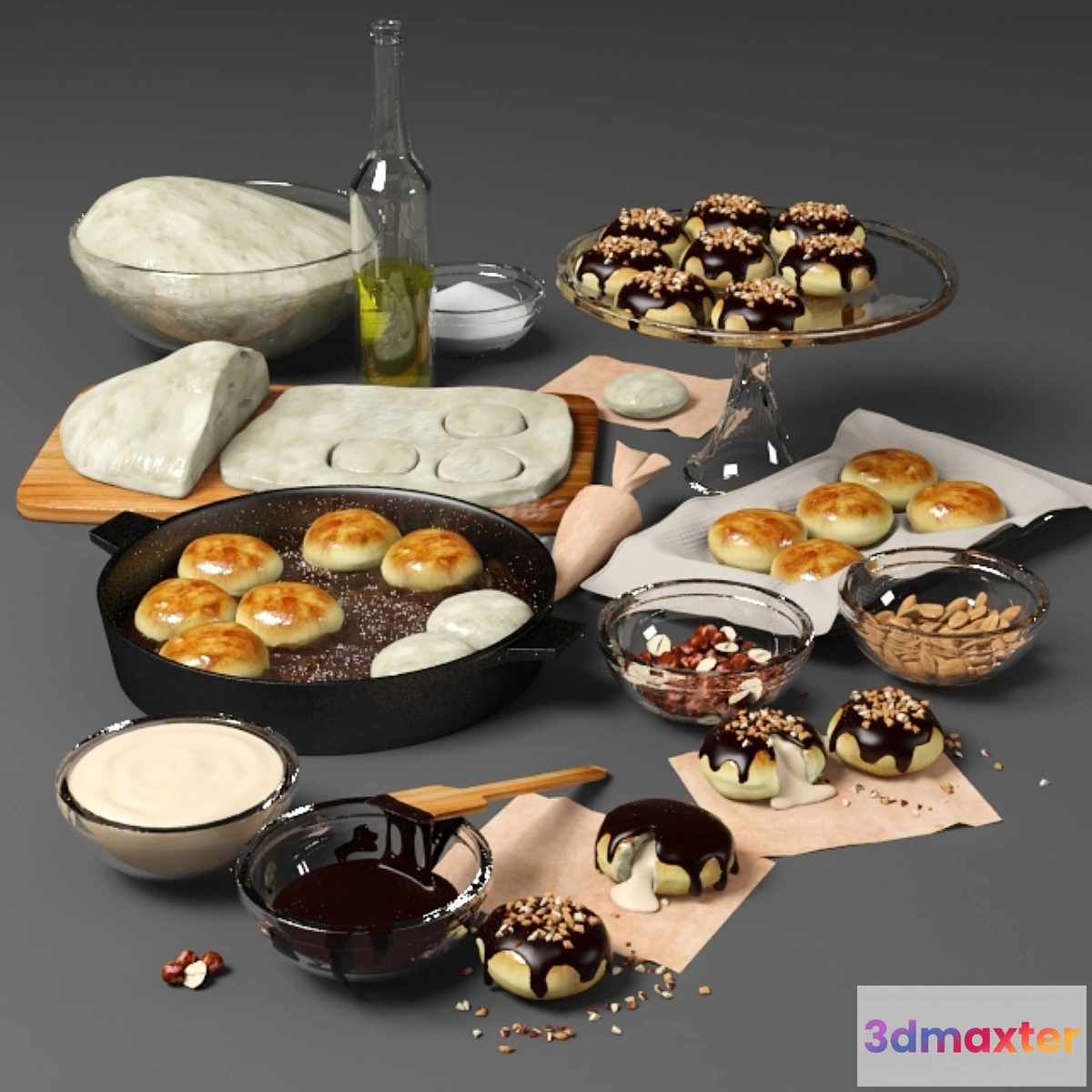 1421400 - Donuts with filling 3D Max