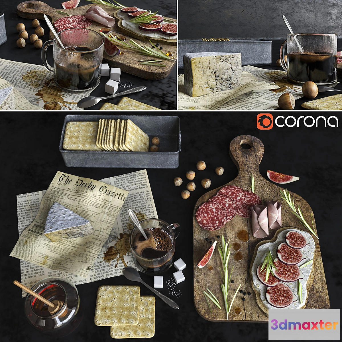 1421644 - Decorative set “Breakfast” 3D Max