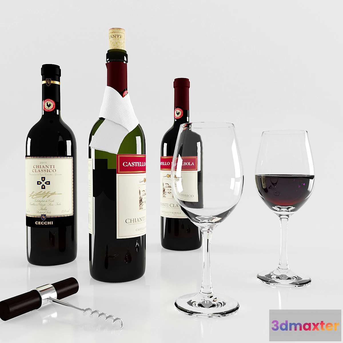 1427520 - Wine Bottles 3D Max