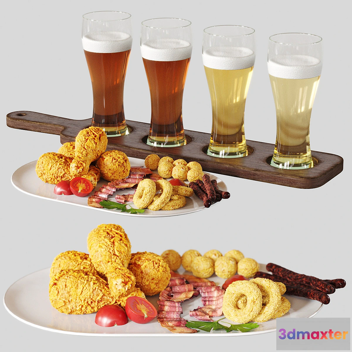 1434660 - Beer Set with Snack 3D Max