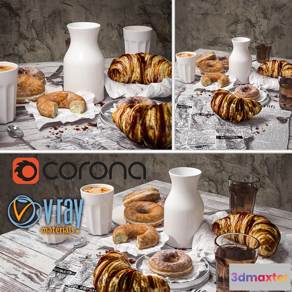 1441908 - Breakfast set 3D Max